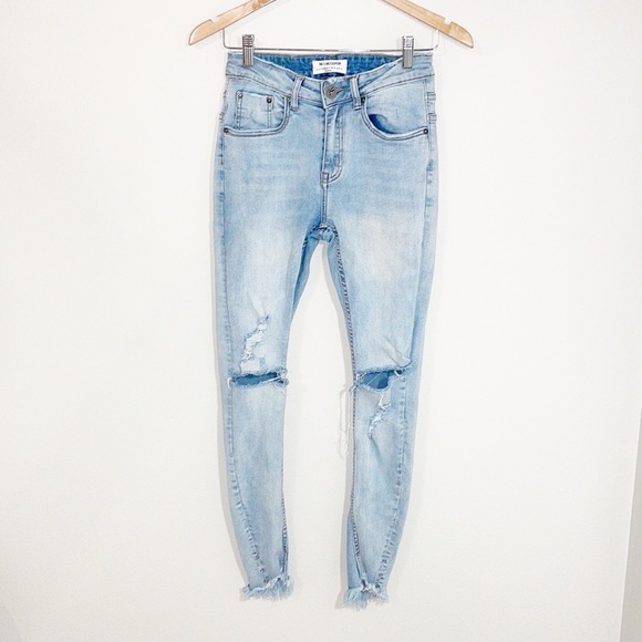One Teaspoon Denim - One X Oneteaspoon High Waist Stretch Skinny Fit Jeans Spray Ons Size 25